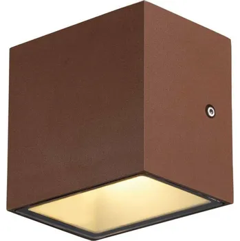 Venkovní osvětlení BIG WHITE SITRA CUBE WL LED venkovní nástěnné a stropní nástavbové svítidlo, rezavě zbarvené, IP44, 3000K, 10W 1002034