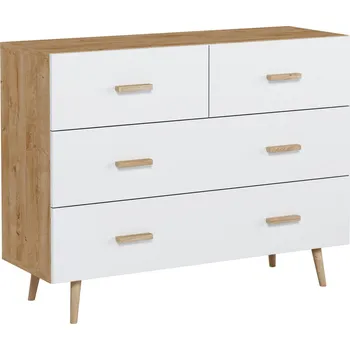 Komoda Nábytek PEGAS s.r.o. Komoda BRILLO K2S2S, Dub Ribeck + Bílý mat