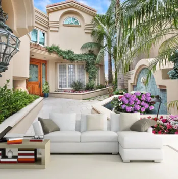 Fototapeta Solution Media 3D tapeta - Vila s palmou MU1175 3 - 3D Relief - Vliesová tapeta - 320g/m2