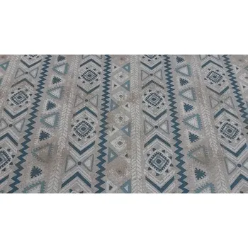 BYTEMA Dekorační látka TULUM MAYA tyrkysová šíře 140 cm