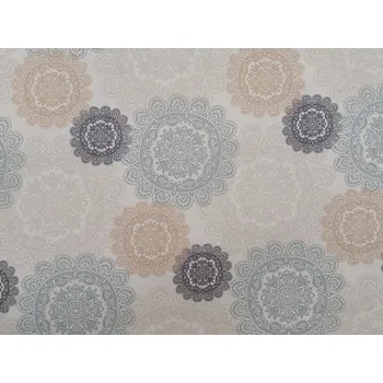 BYTEMA Dekorační látka MANDALA šedo-béžová šíře 140 cm