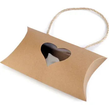 Dárková krabička Dárková krabička srdce s průhledem a uchem