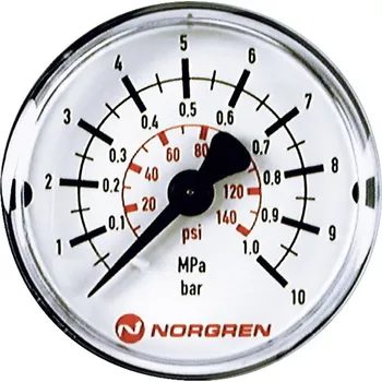 Ventil IMI NORGREN manometr 18-015-885 Připojení (manometr): zadní strana 0 do 6 bar Vnější závit R1/8 1 ks