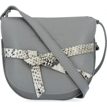 Kabelka Kožené kabelka listonoška Vittoria Gotti šedá V5787C