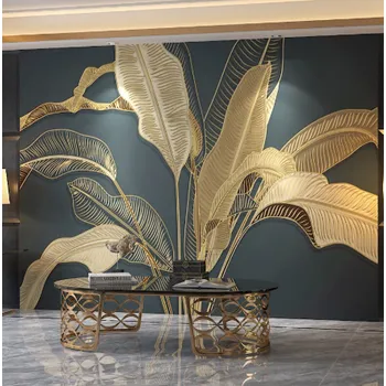 Fototapeta Solution Media 3D tapeta - Zlaté listy banánovníku MU3084 3 - 3D Relief - Vliesová tapeta - 320g/m2