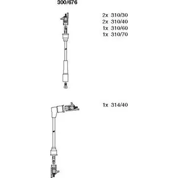 Zapalovací kabel Sada kabelů pro zapalování, , 2750135B00, BREMI, 300/676