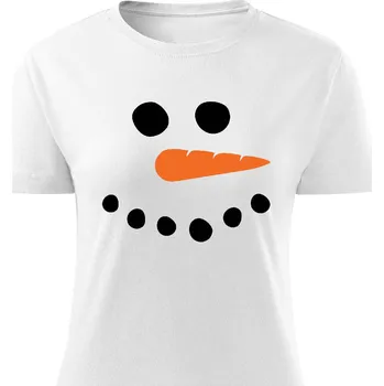 Dámské tričko - Sněhulák Barva: Bílá, Velikost: S