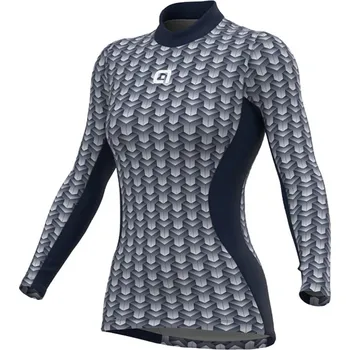 cyklistický dres ALÉ Cyklistické triko s dlouhým rukávem - INTIMO CUBES LADY - modrá