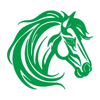 Samolepící dekorace Kůň 103 pravá hlava (12 - zelená) SAMOLEPKA NA AUTO, NÁLEPKA, FÓLIE, POLEP, TUNING, VLASTNÍ TEXT, TISK, AUTOSAMOLEPKY.cz, POLEPY, OBRÁZEK, LOGO, 3D STICKERS