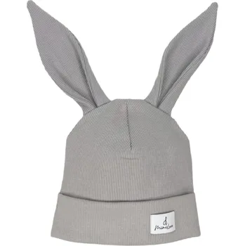 Kojenecká čepice Mimilove Přechodová čepice KRÁLÍČEK 2-4 let Šedá