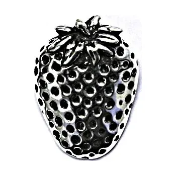 Přívěsek Stříbrný přívěsek jahoda - P176 (Stříbrný přívěsek ovoce)