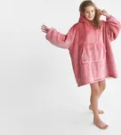 XPOSE® Dětská Mikinová deka s beránkem (velká) - starorůžová, Mikroplyš s beránkem + Prodloužená možnost vrácení zboží do 50 dnů