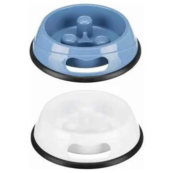 Miska pro psa Miska plast proti hltání 0,9l 23cm mix barev TR 1ks