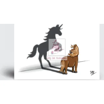 Emily Cole Pohlednice ‘Believe in yourself’ od Emily Cole, více variant Barva koně: hnědobíle flekatý