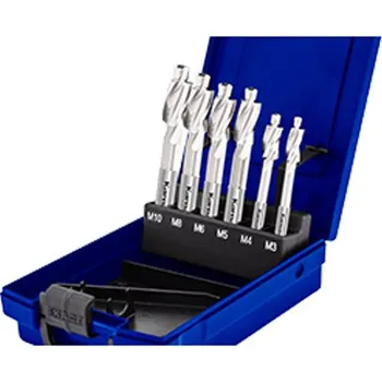 Závitořezný nástroj Karnasch 401794 | Sada plošných záhlubníků 180°, DIN 373, pro průchozí díry, pro závity M3, M4, M5, M6, M8, M10