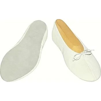 Pánské tenisky Taneční cvičky textil Iris - podešev kůže - bílé - Velikost (EUR) 35 CVX01111