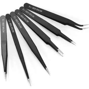 PourArt Pinzeta SADA 6 tvarů ESD 10-15
