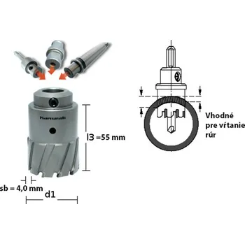 Vrták Karnasch 201141A062 | Náhradní korunka pro korunkový vrták průměr 62 mm POWER-MAX 55 SUPER HEAVY-DUTY
