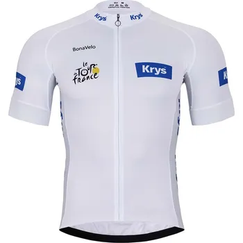 cyklistický dres BONAVELO Cyklistický dres s krátkým rukávem - TOUR DE FRANCE 2025 - bílá XS