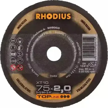 Řezný kotouč Rhodius 206804 | Řezný kotouč 75 x 2,0 x 10,0 mm, XT10 MINI