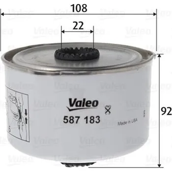 Filtr do auta Palivový filtr VALEO 587183