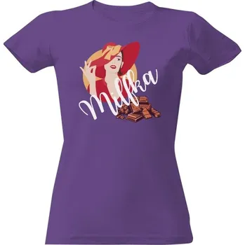 Dámské tričko Tričko s potiskem Milfka čokoláda dámské