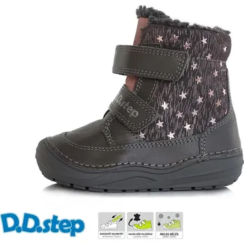 Dětská treková obuv D.D.Step D.D. step dívčí zimní obuv W071-346CM Barva: šedá, Velikost: 27