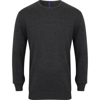 Pánský svetr Henbury Pánský lehký svetr H725 Grey Marl XXL