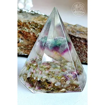 Orgonitový jehlan - Dávám věci do pořádku s Fluoritem 6cm KřídlAndělů