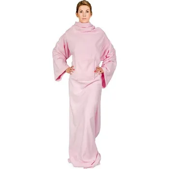 Hřejivá deka s rukávy - růžová