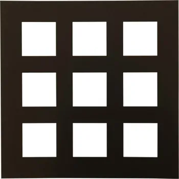 Rám na obraz Pasparta 50x50cm, černá, pro 9 fotografií 10x10cm