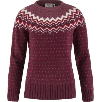 Pánský svetr Svetr Fjällräven Övik Knit Sweater W Dark Garnet - S + doprava zdarma