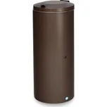 Odpadková nádoba z oceli, plastové víko, zámek, 120 litrů, hnědá