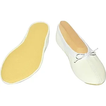 Dámská sálová obuv Gymnastické cvičky kůže Iris - podešev pryž - bílé - 29