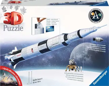 3D puzzle Ravensburger Apollo Saturn V 504 dílků