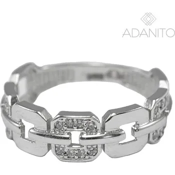 Prsten Zlatý prsten z bílého zlata se zirkony