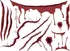 Odstranitelné tetování PartyDeco TAT14 Krvavé jizvy 13 ks