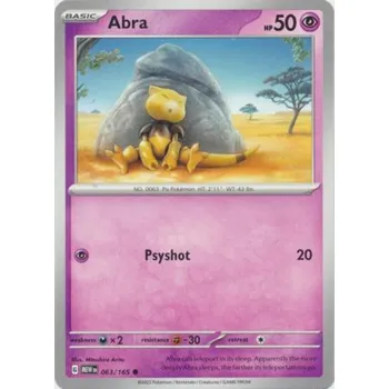 Společenská hra Pokémon karta Abra 063/165 Holo - Scarlet & Violet 151