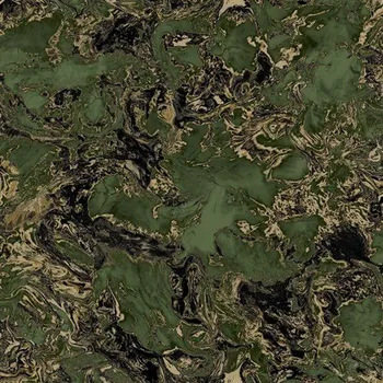 Tapeta Papírové tapety na zeď moderní mramorová zlato-zelená stěrka