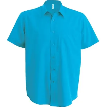 Pánská košile Kariban pánská Košile s krátkým rukávem Kariban Tyrkysová 6XL