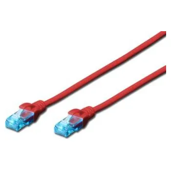 Síťový kabel Digitus DK-1512-020/R Patch UTP, CAT 5e, AWG 26/7, 2m, červený