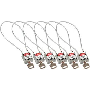 Visací zámek Compact Cable Padlock Grey 40cm KD/6PK