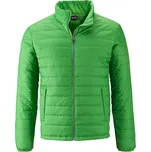 James&Nicholson Pánská prošívaná bunda JN1120 Green XXL