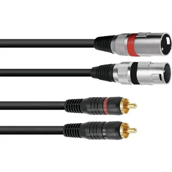 Audio kabel Kabel XC2-15 2x RCA - 2x XLR samec, 1,5 m