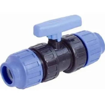 Vodovodní kohout TECNO PLASTIC PP kulový kohout - svěrný spoj x svěrný spoj 50mm