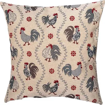 Dekorativní polštářek Dekorační polštář kohouti, 45x45 cm