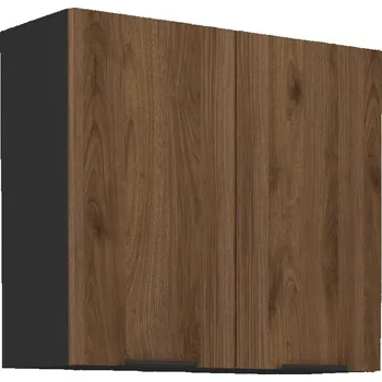 Kuchyňská linka Horní skříňka 80 G-72 2F Monza černá matná / ořech okapi