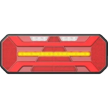Zadní světlomet TT Technology LED dynamické světlo na přívěsy , 5 funkcí, 350x131x35 mm, levé