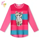 Dívčí triko Kugo HC0747 - tmavě růžová Barva: Tmavě růžová, Velikost: 98