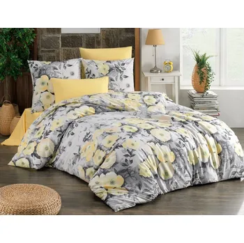 Povlečení TipTrade Bavlněné povlečení Alisa Žluté 140x220 + 70x90 cm